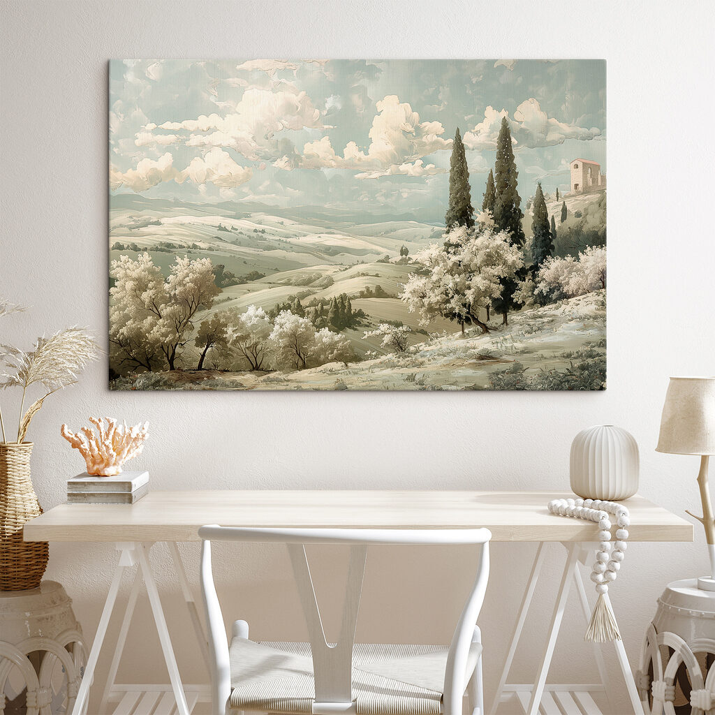 Flor blanca bajo nubes — interior 1