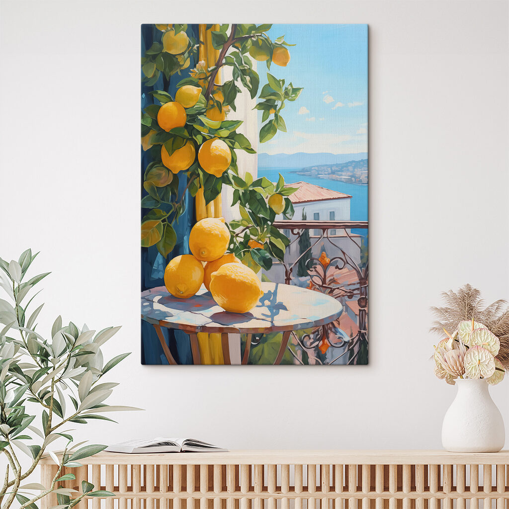 Limonero en balcón marino en un interior