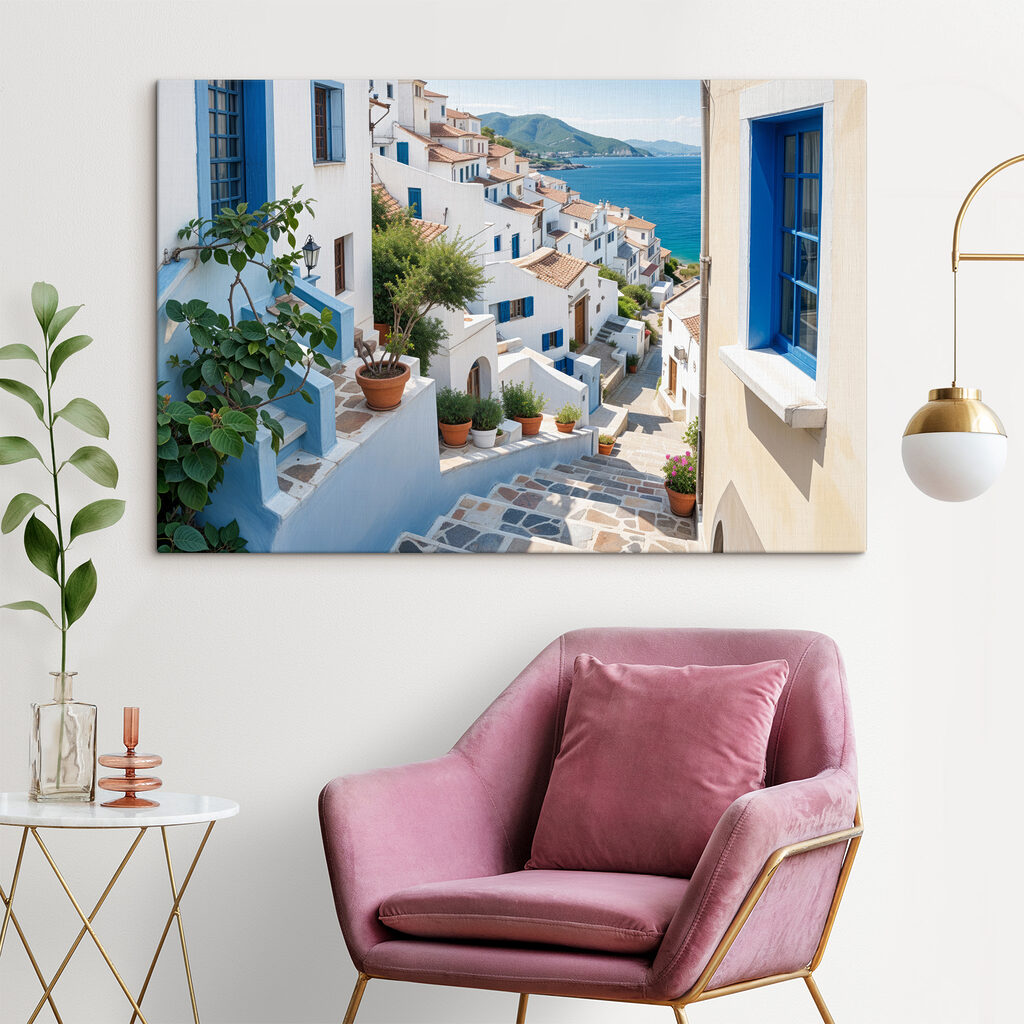 Casas y puertas azules — interior 1