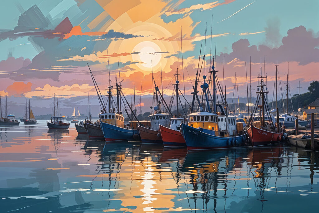 Barcos de pesca — diseño completo