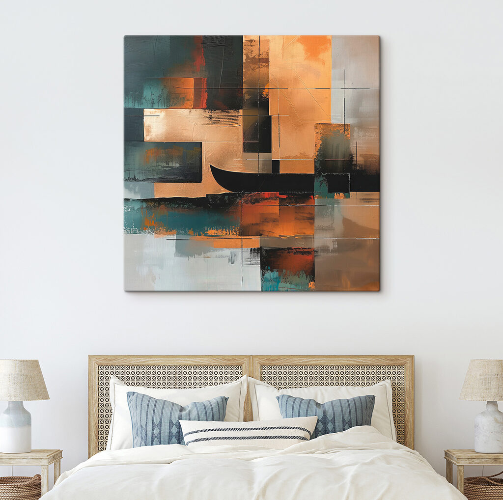 Formas abstractas en dorado — interior 2