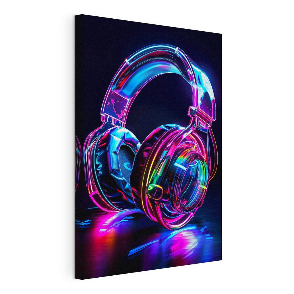 Auriculares en neón rosa — vista del producto