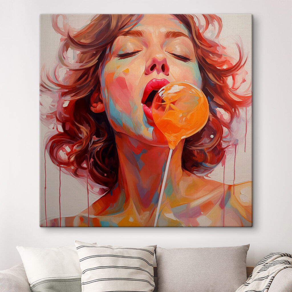Burbuja de chicle naranja — interior 1