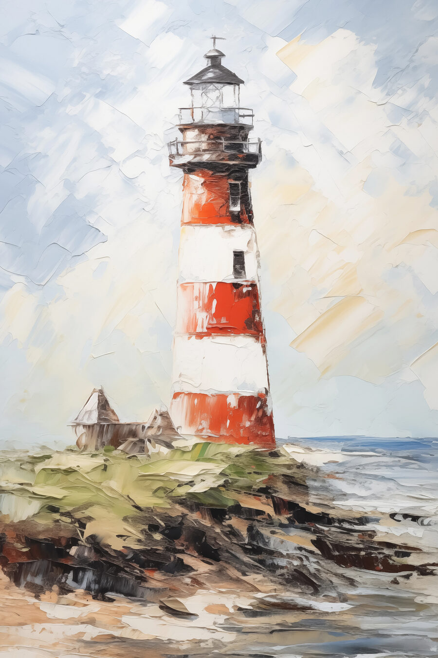 Faro junto al mar — diseño completo