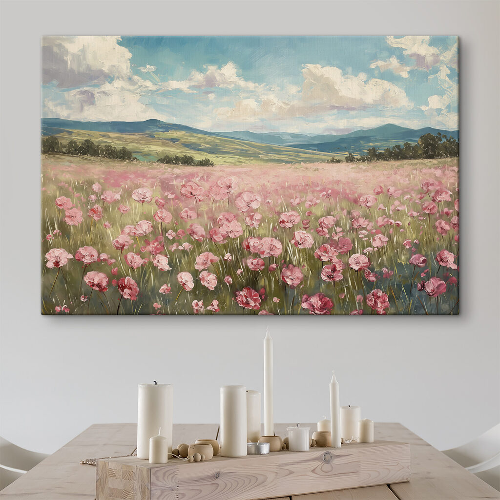 Campo de flores rosas — interior 1