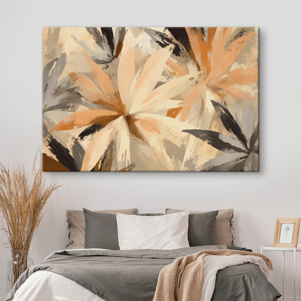 Hojas en tonos tierra — interior 2