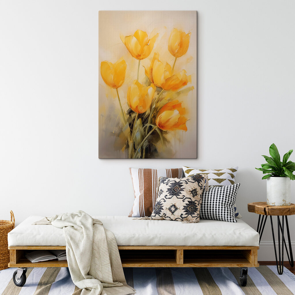 Tulipanes amarillos en acuarela — interior 2