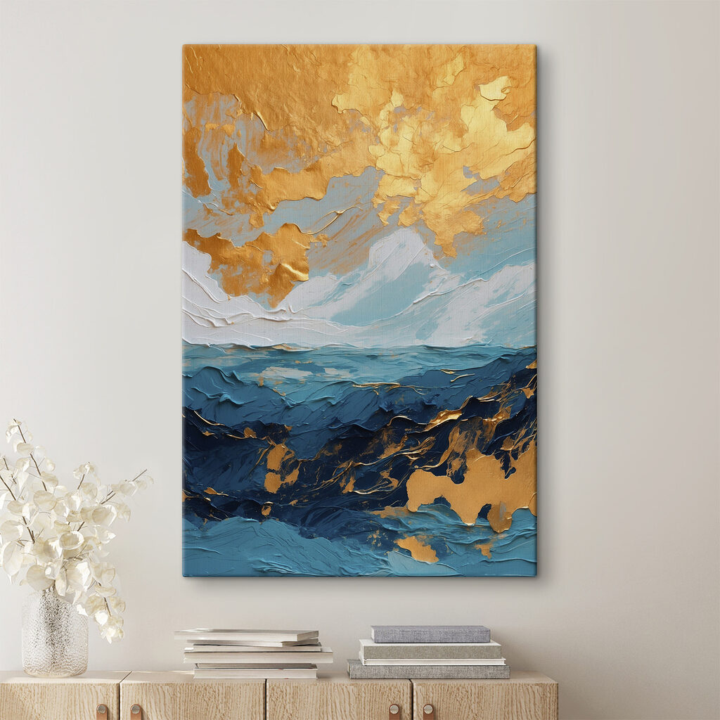 Cielo dorado sobre azul — interior 2
