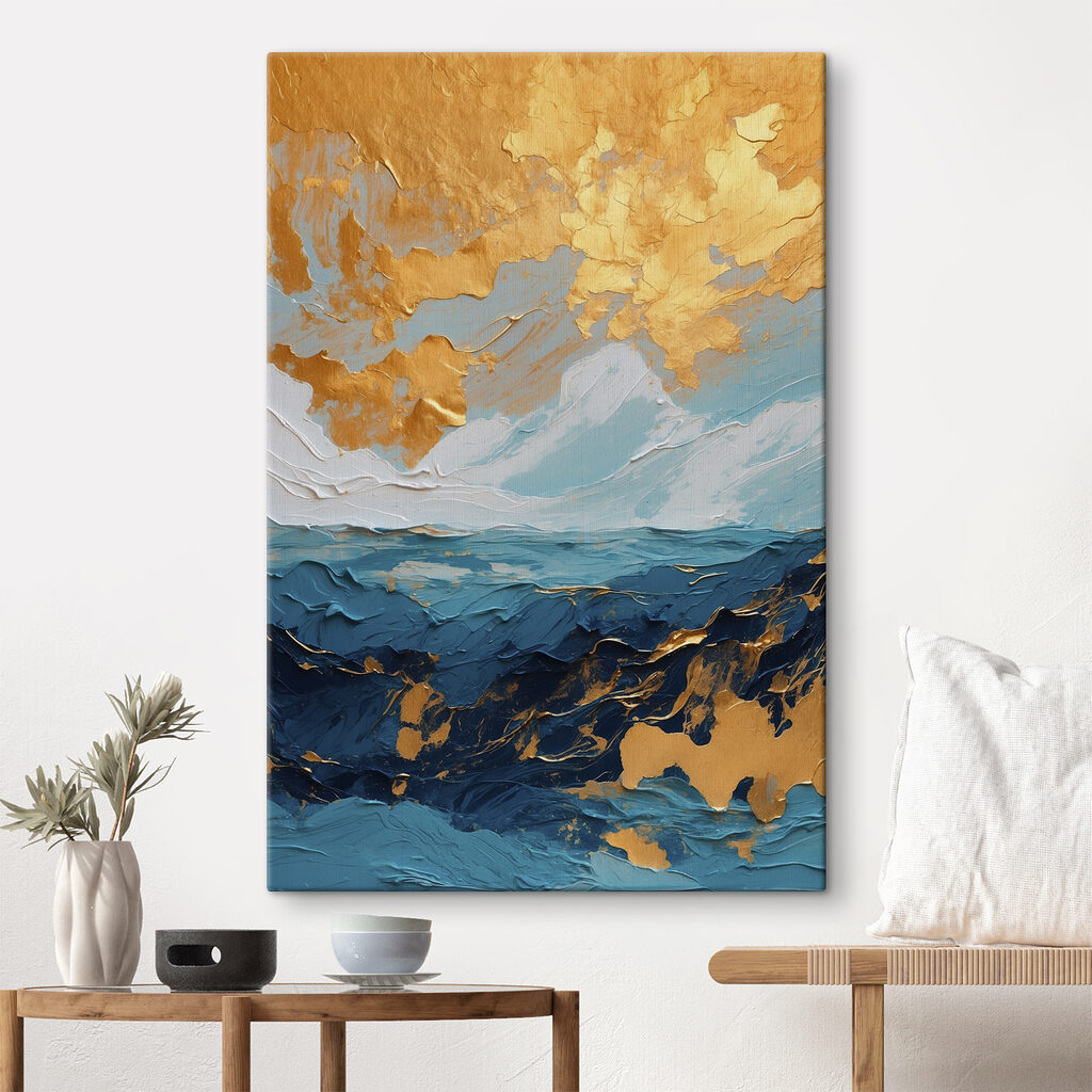 Cielo dorado sobre azul — interior 1
