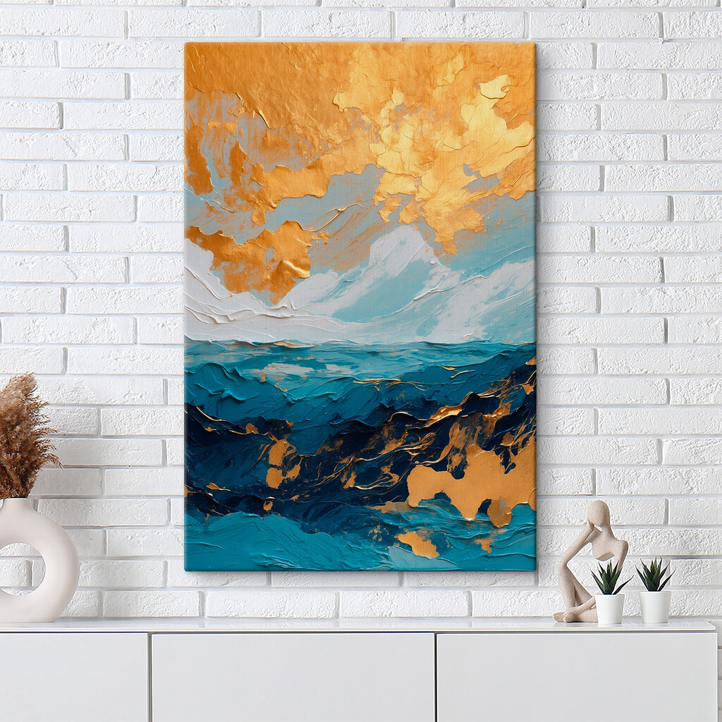 Cielo dorado sobre azul — interior 3