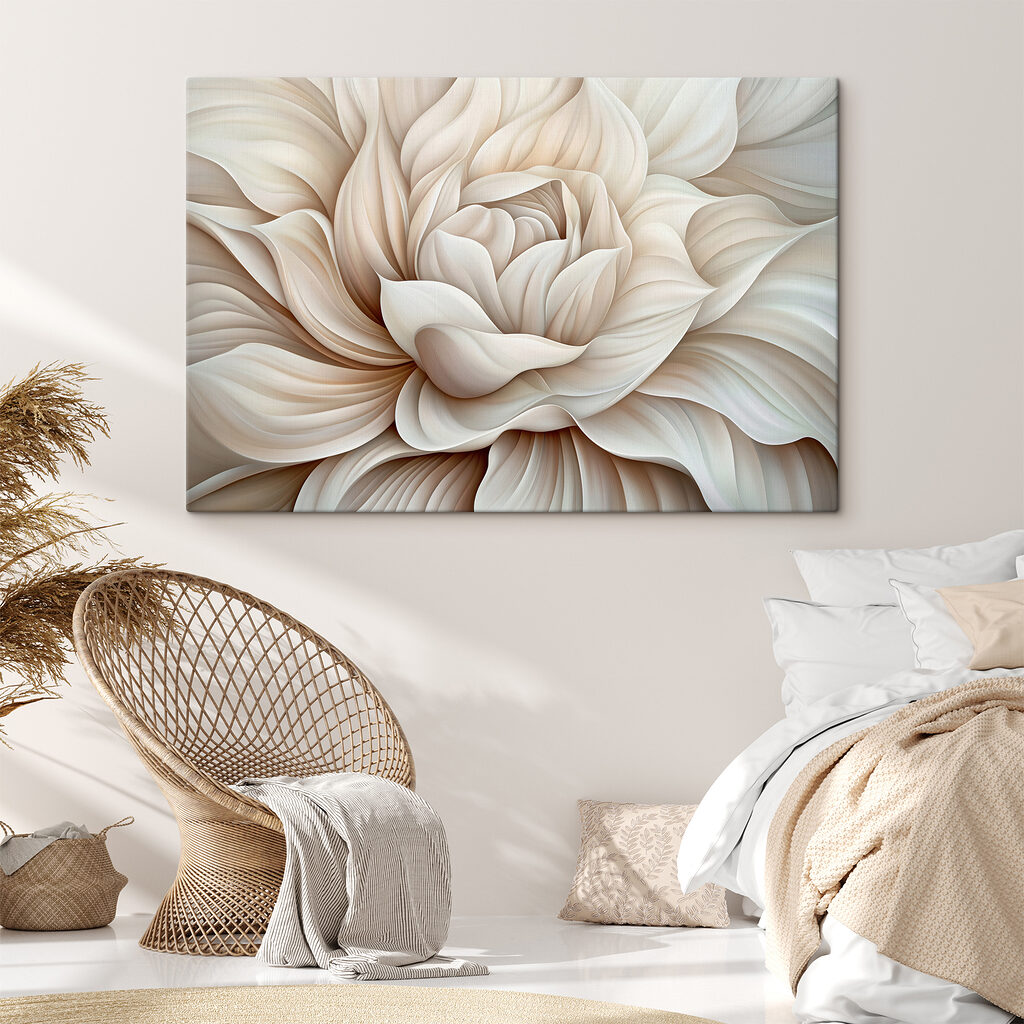 Pétalos blancos en remolino — interior 2