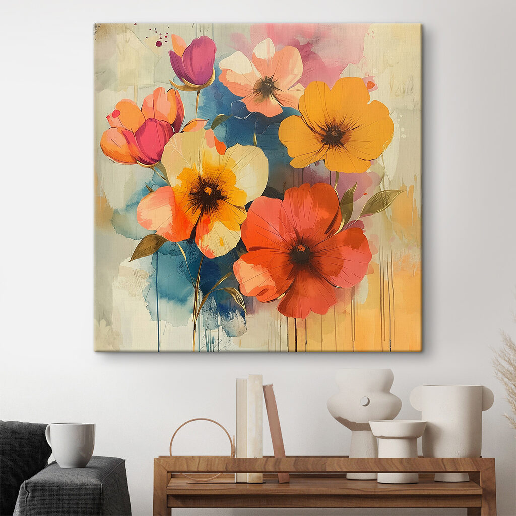Flores cálidas en color — interior 1