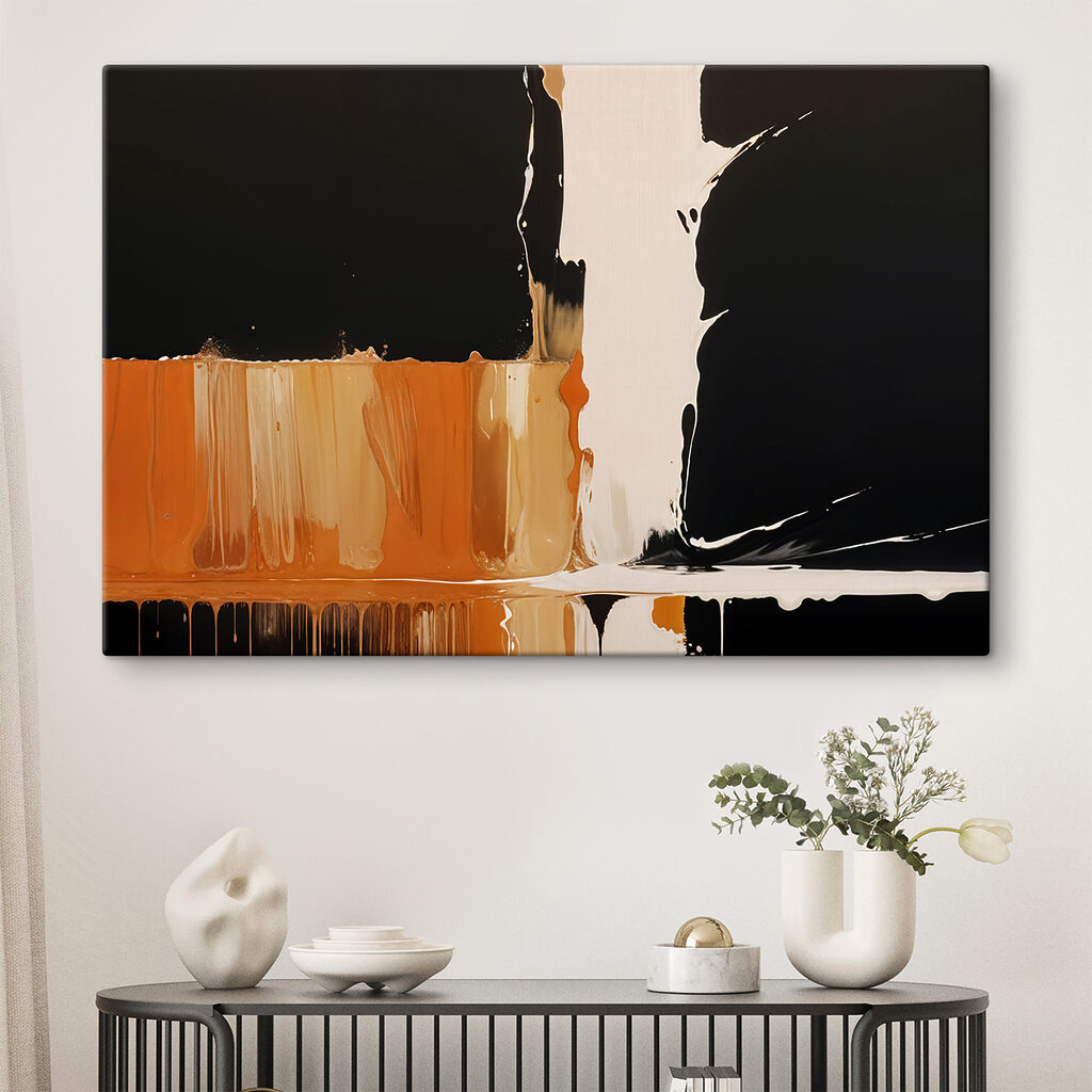 Trazos ocres sobre negro — interior 1