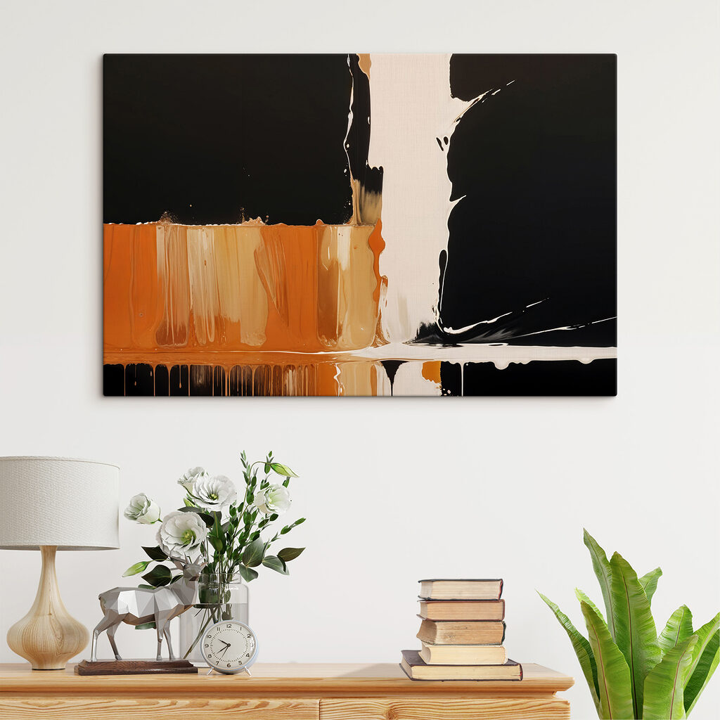 Trazos ocres sobre negro — interior 2