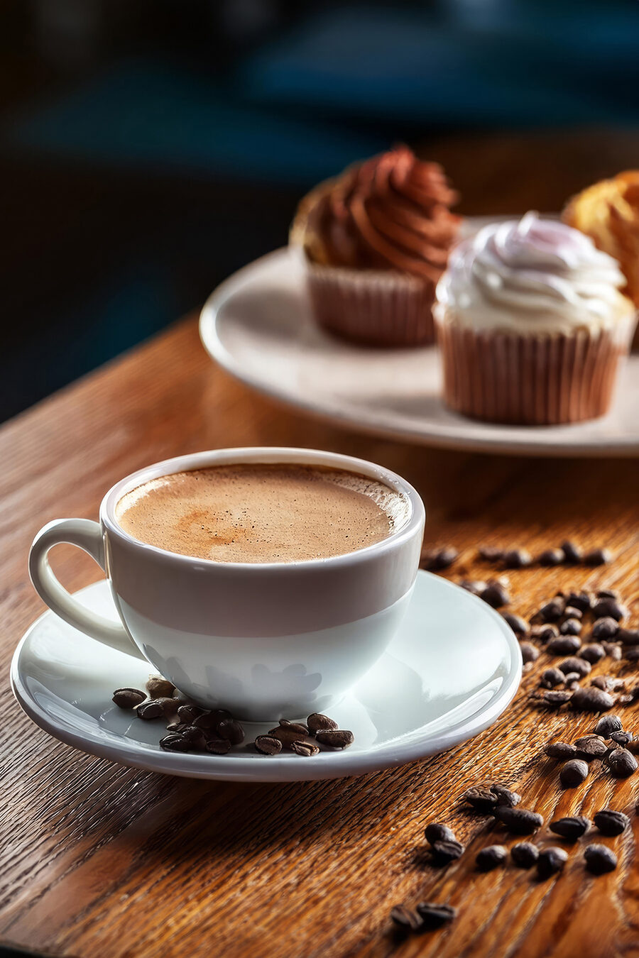 Café con pastelitos — diseño completo