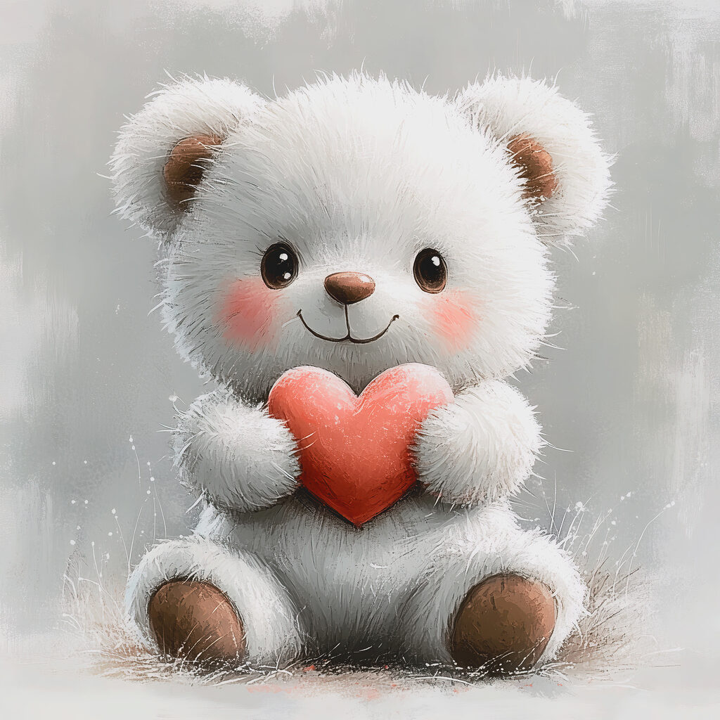Osito con corazón — diseño completo