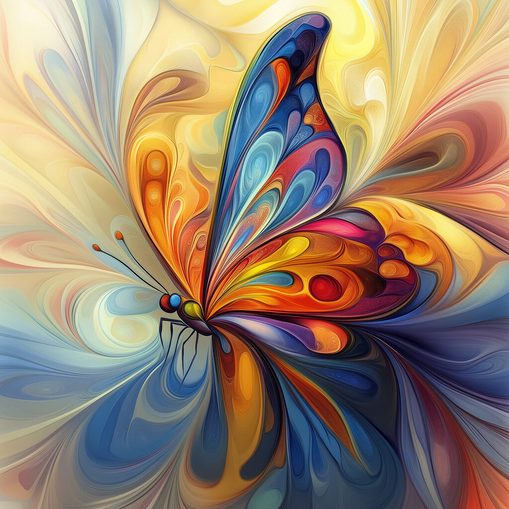 Mariposa de colores — diseño completo