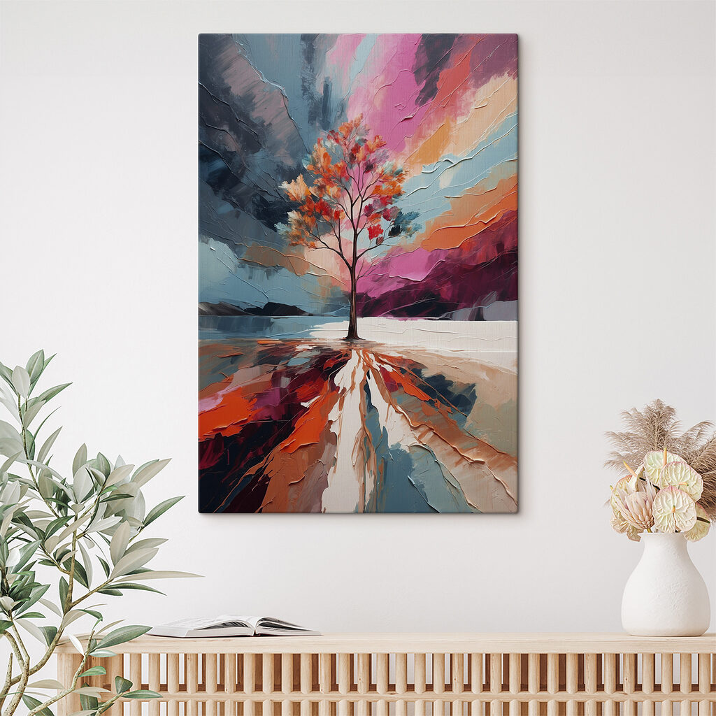 Árbol otoñal entre colores — interior 1