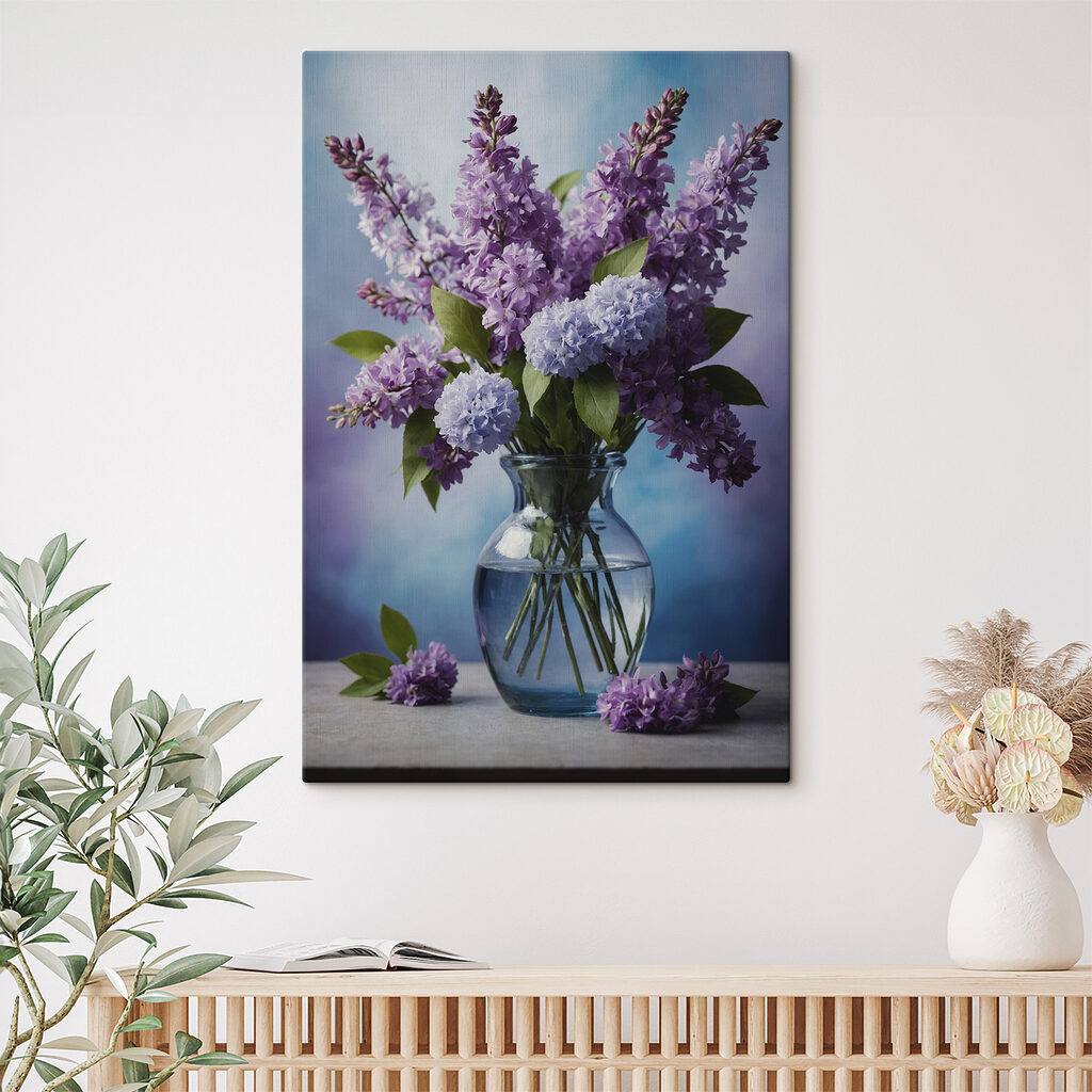 Lilas en jarrón — interior 1
