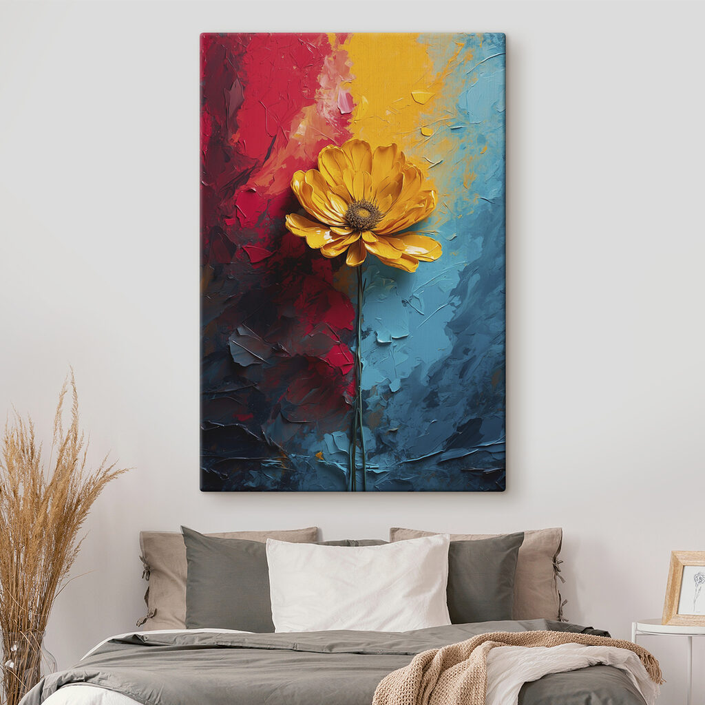 Flor amarilla entre colores — interior 2