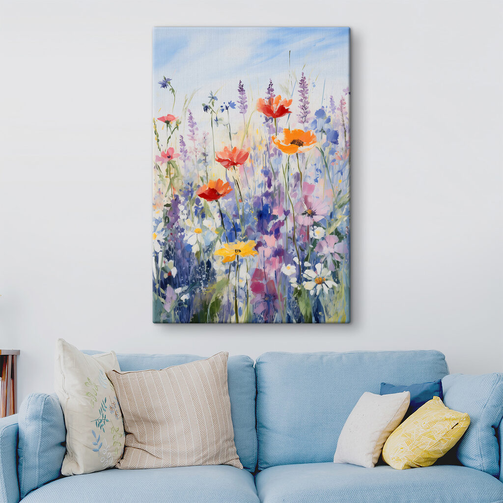 Amapolas en prado lila — interior 1