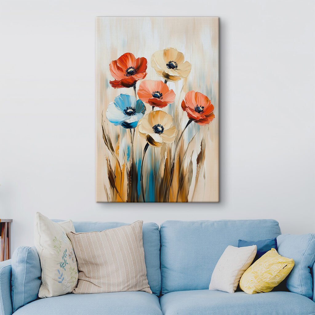Flores entre hierbas azules — interior 2