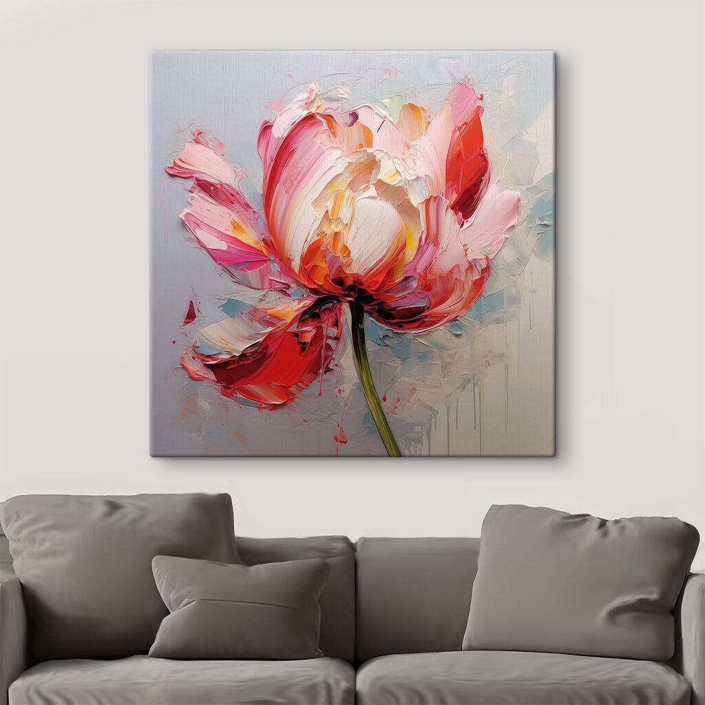 Tulipán en trazos rosas — interior 2