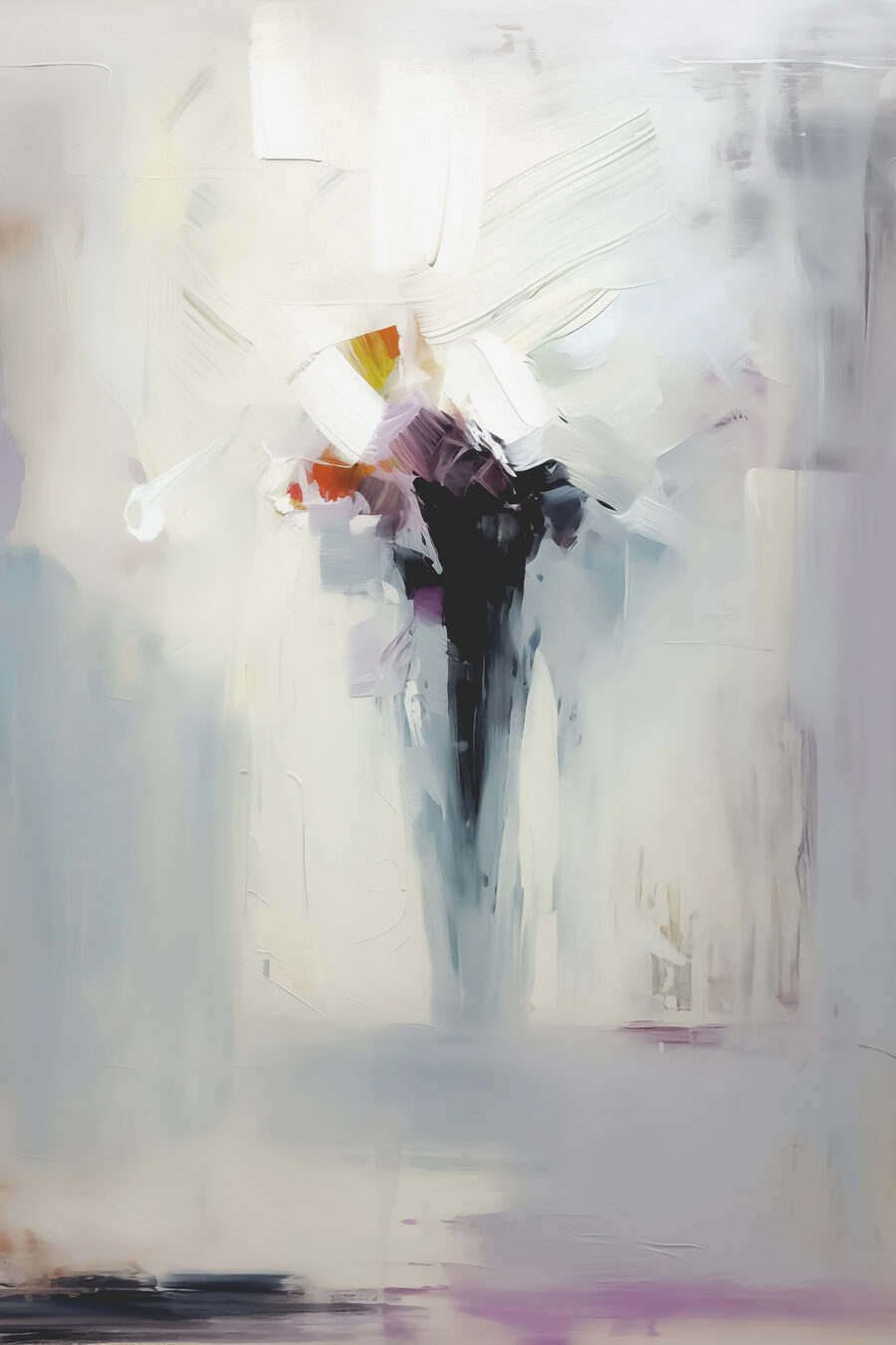 Flores blancas abstractas — diseño completo