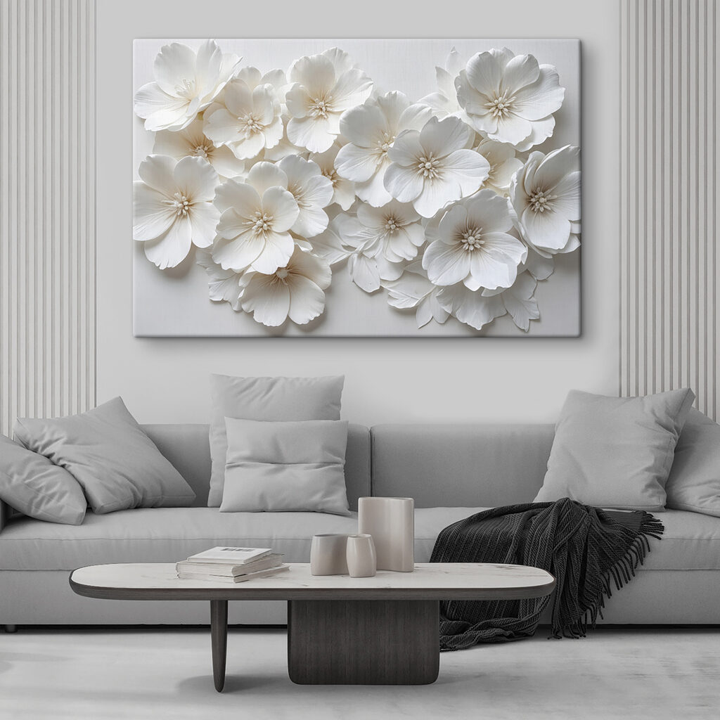 Flores como nubes en un interior