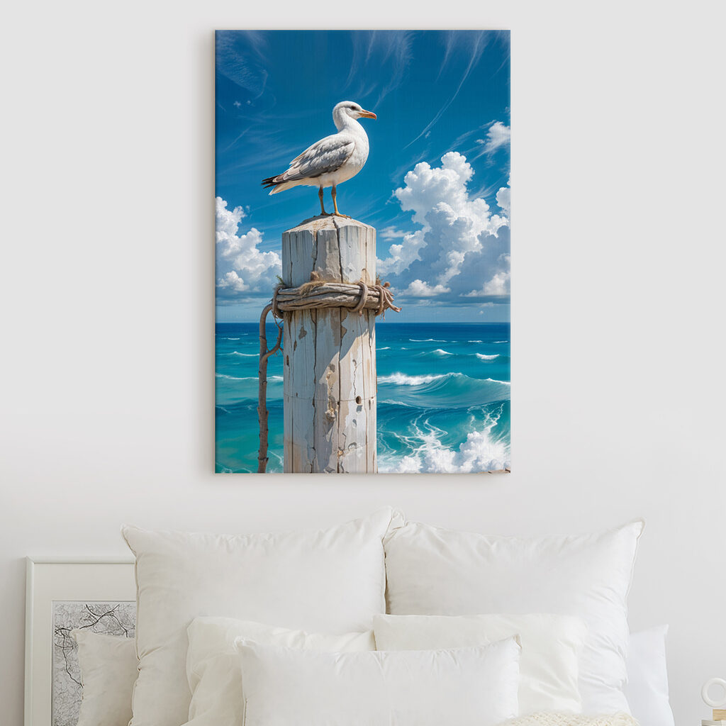 Gaviota en un poste — interior 1