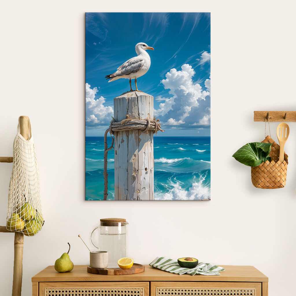Gaviota en un poste — interior 2