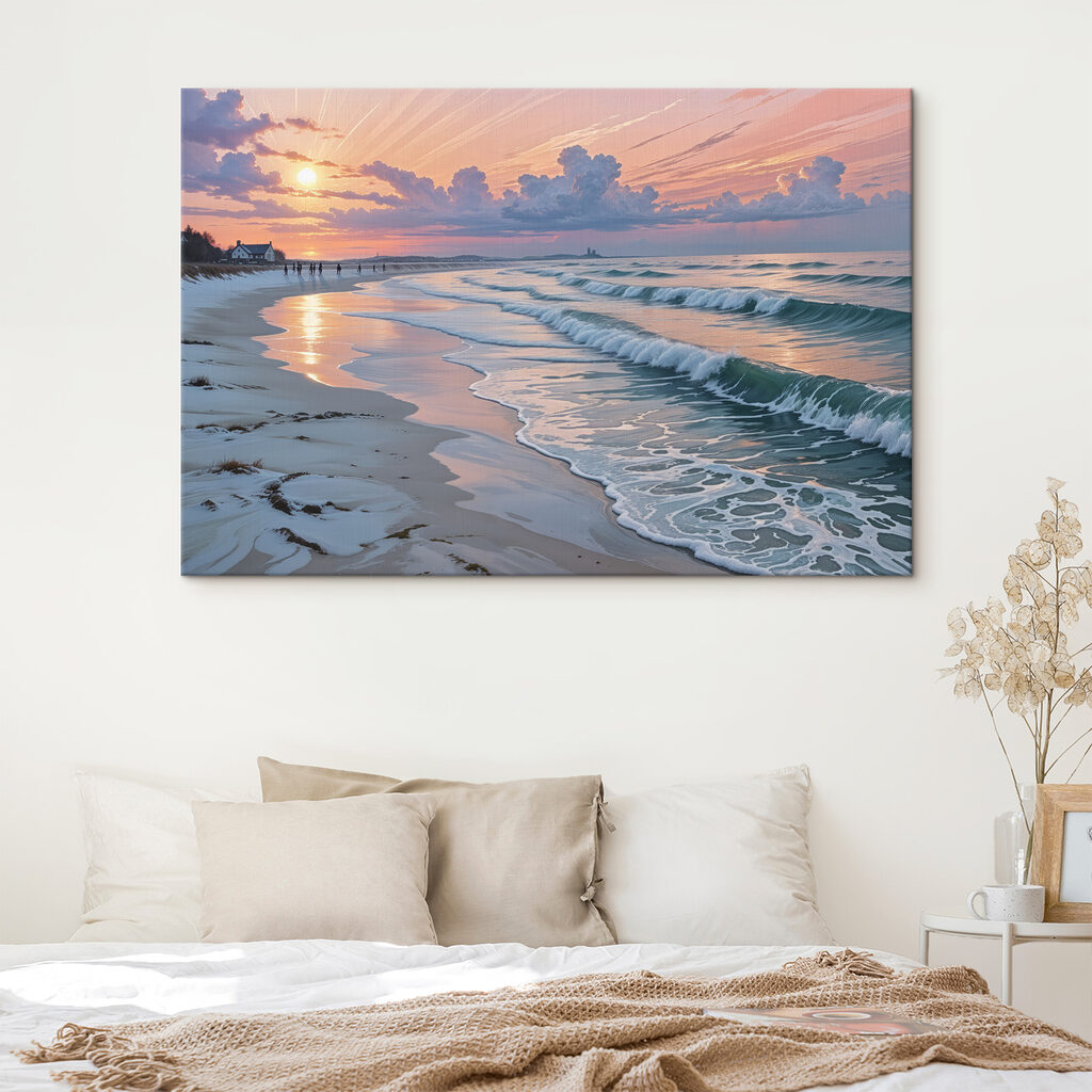 Costa rosa al atardecer — interior 1