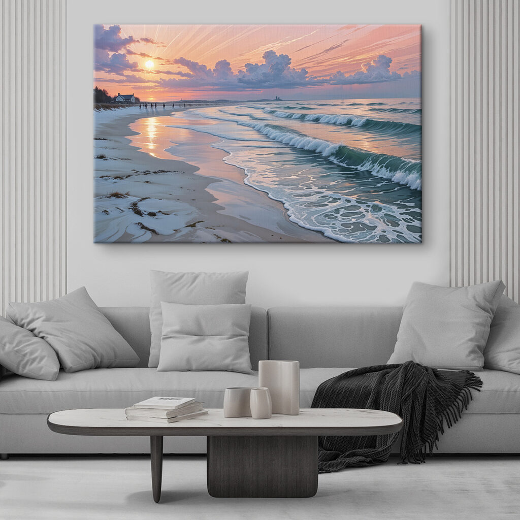 Costa rosa al atardecer — interior 2