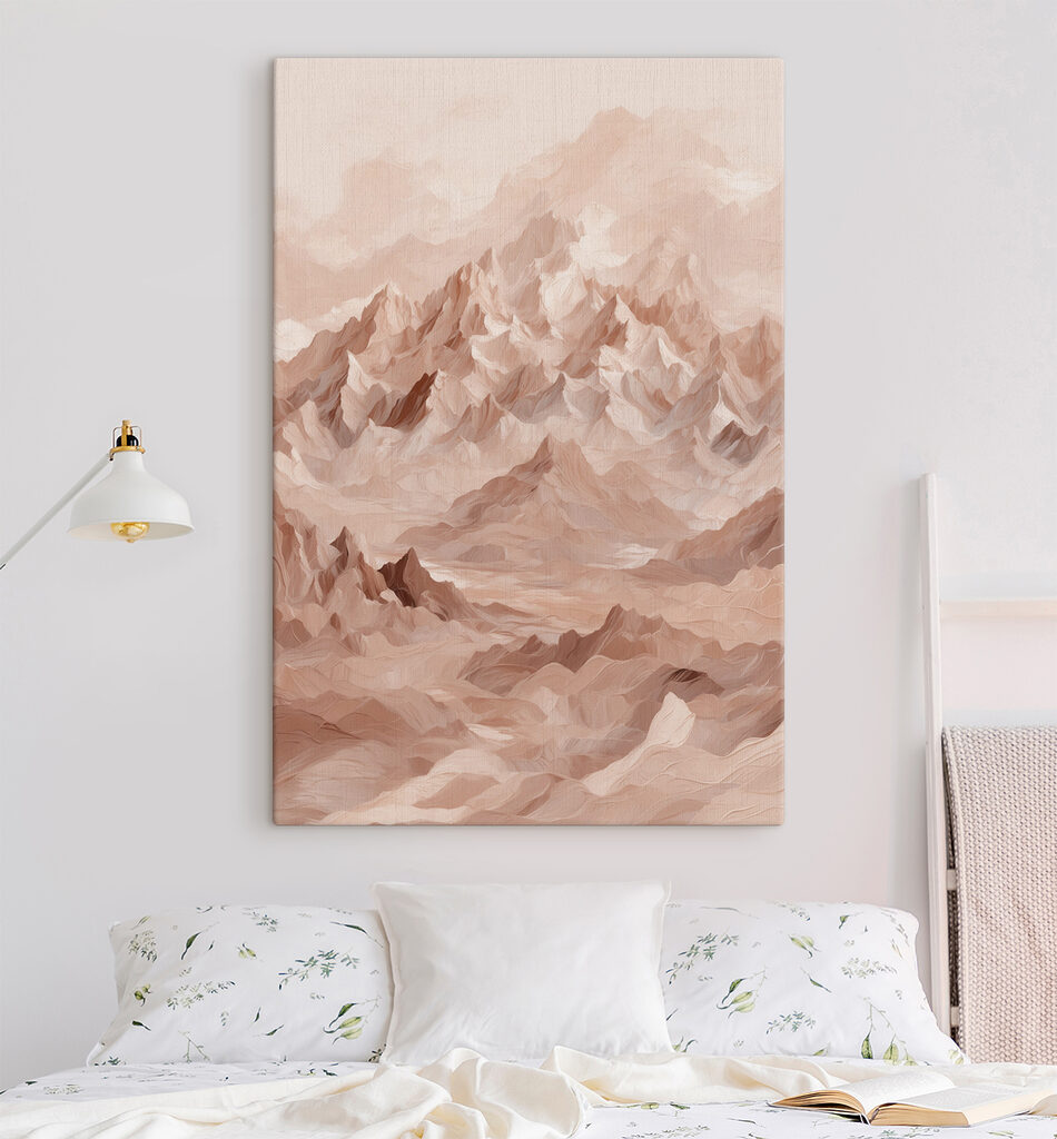 Cumbres rosas en niebla — interior 3