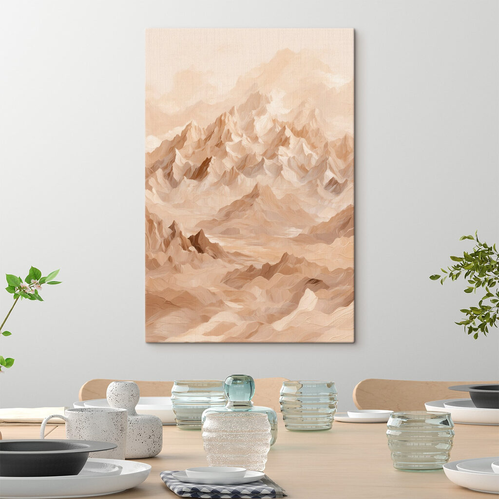 Cumbres rosas en niebla — interior 4