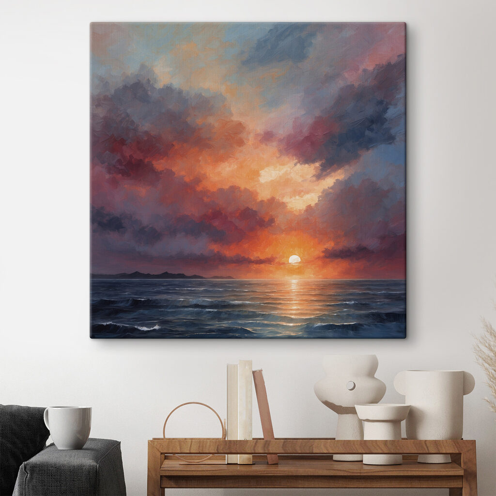 Atardecer entre nubes violetas — interior 2