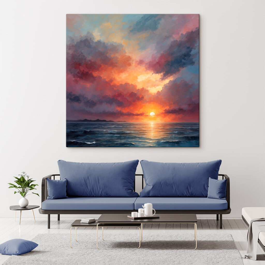 Atardecer entre nubes violetas — interior 4