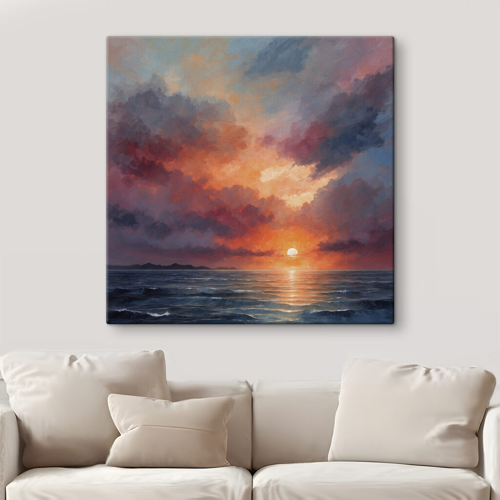Atardecer entre nubes violetas — interior 3