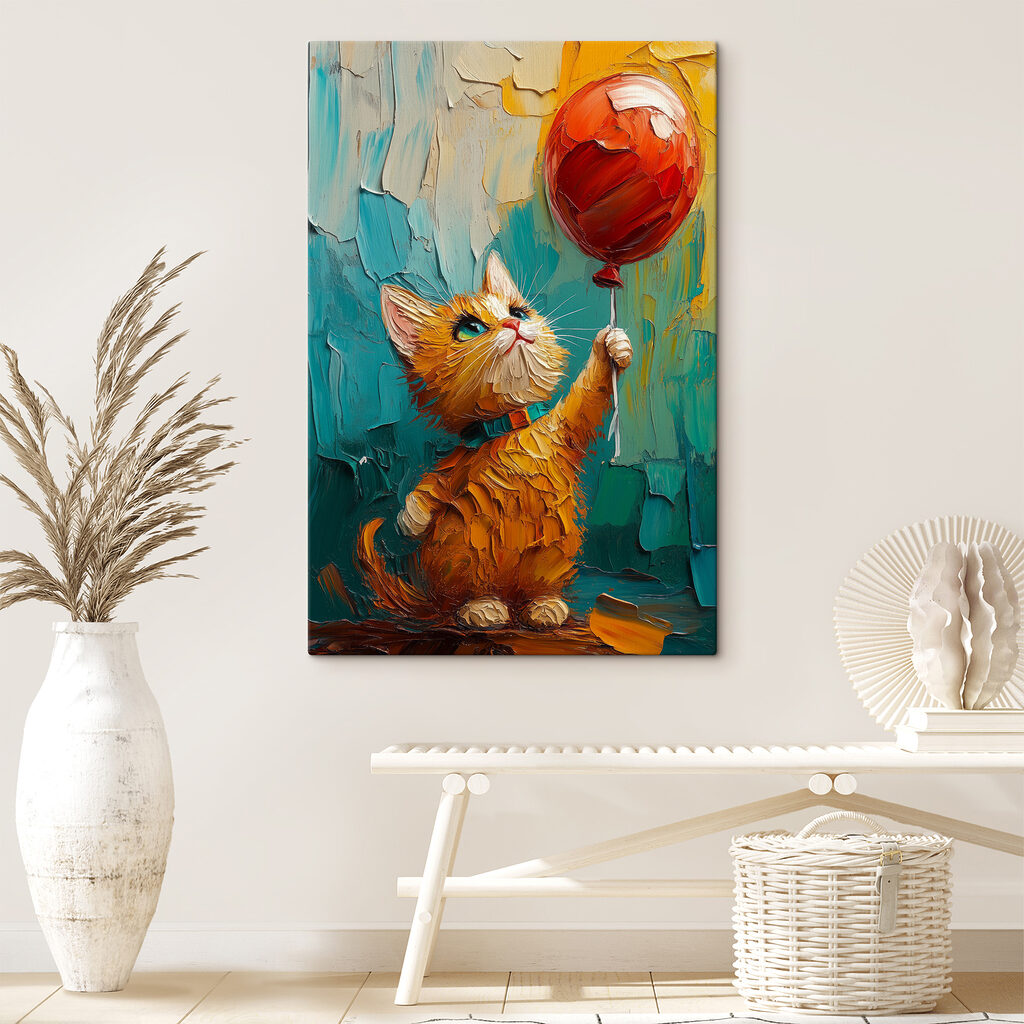 Gatito con globo rojo — interior 2