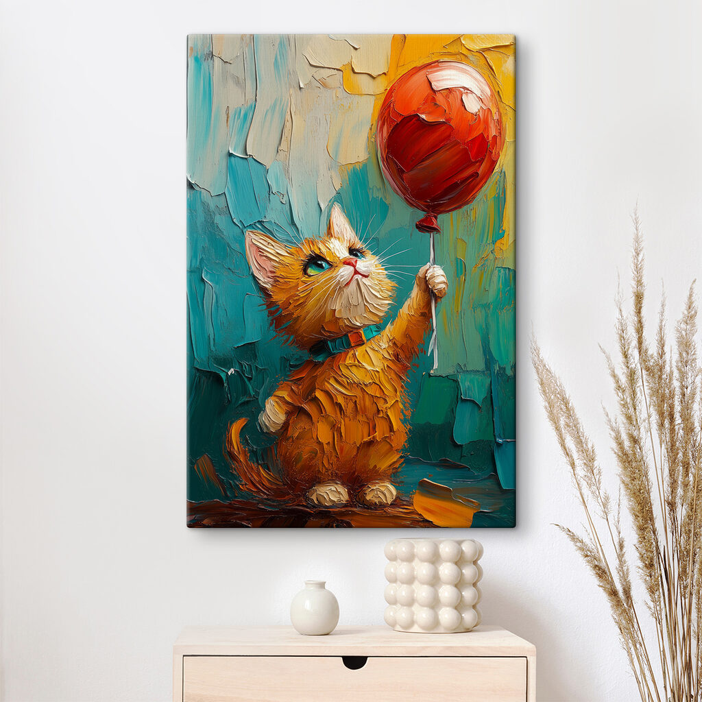 Gatito con globo rojo — interior 3
