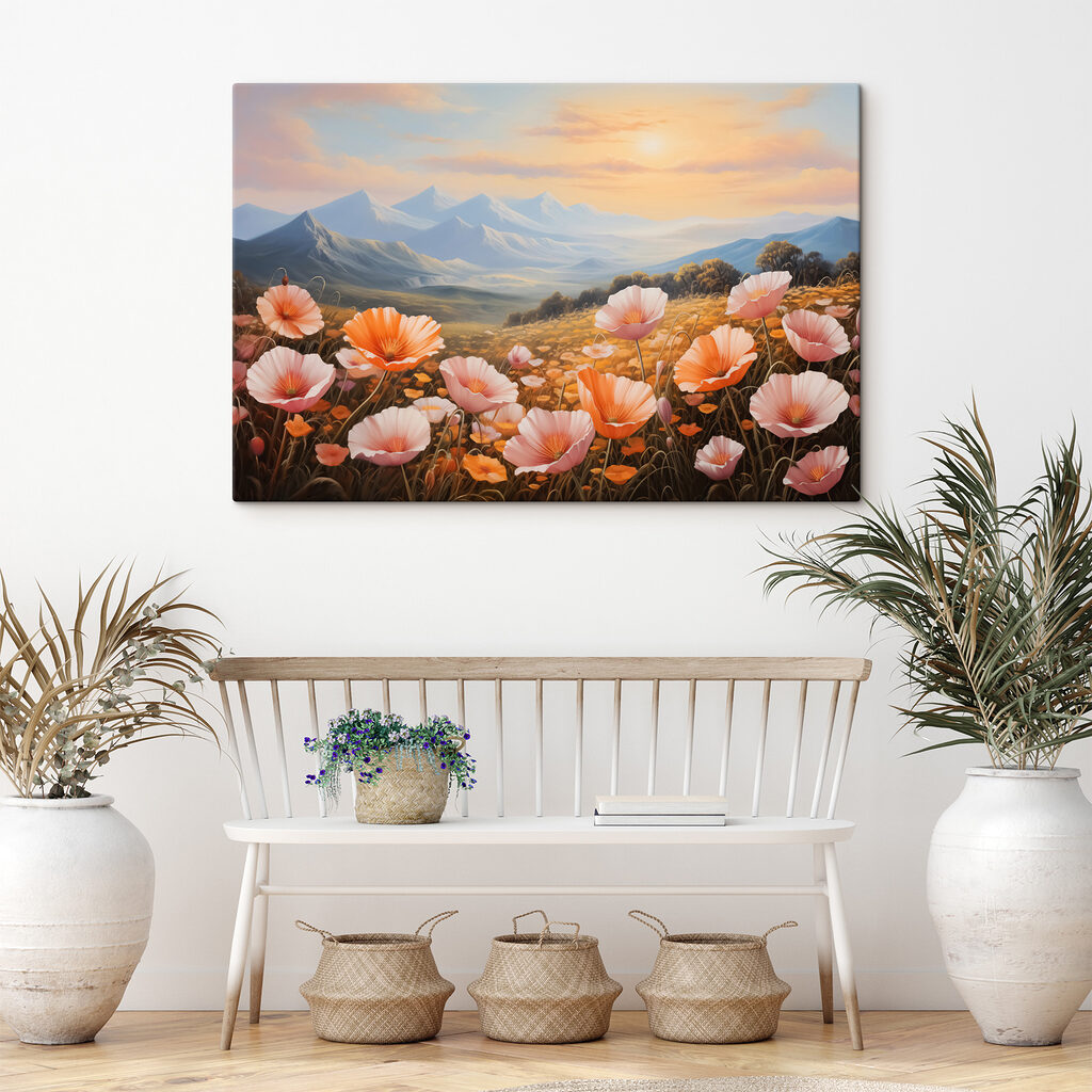 Flores silvestres ante montañas — interior 1