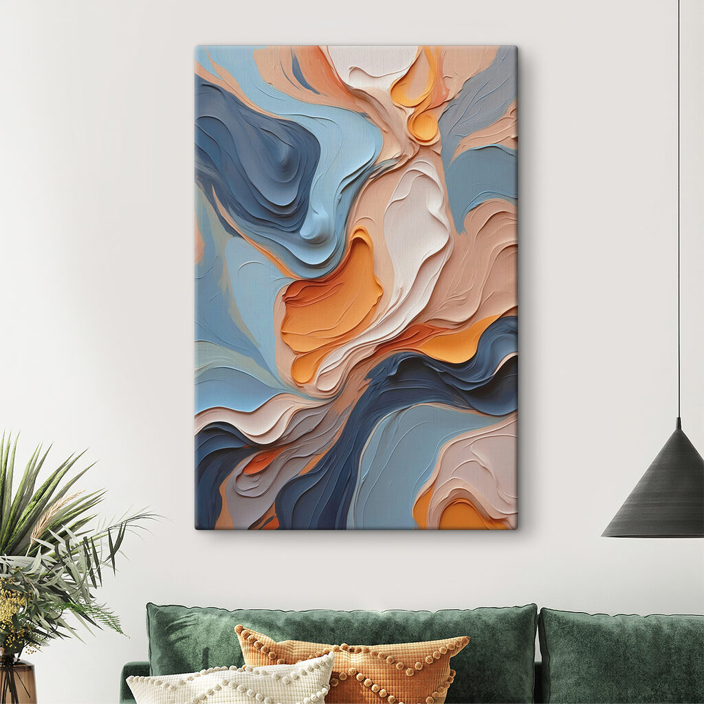 Capas pastel sobre azul — interior 1