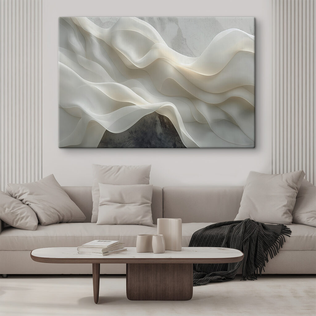 Franjas blancas sobre gris — interior 2