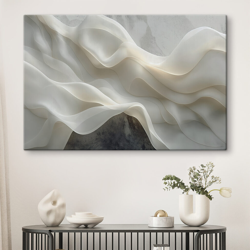 Franjas blancas sobre gris — interior 1