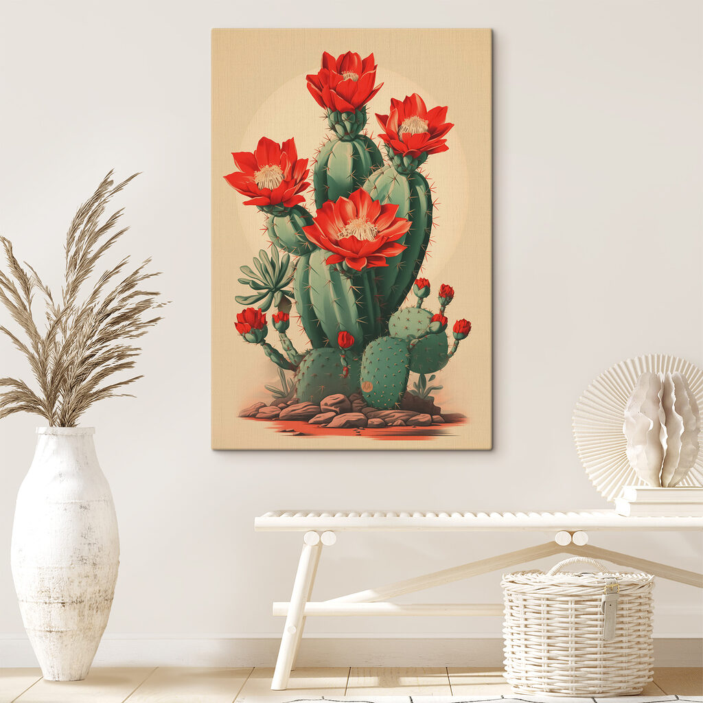 Cactus con flor roja — interior 2