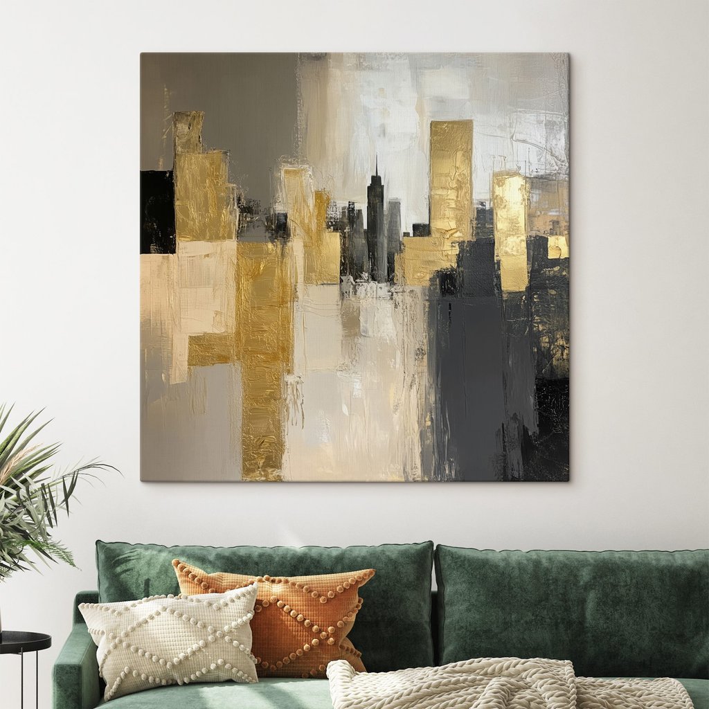 Horizonte urbano dorado — interior 2