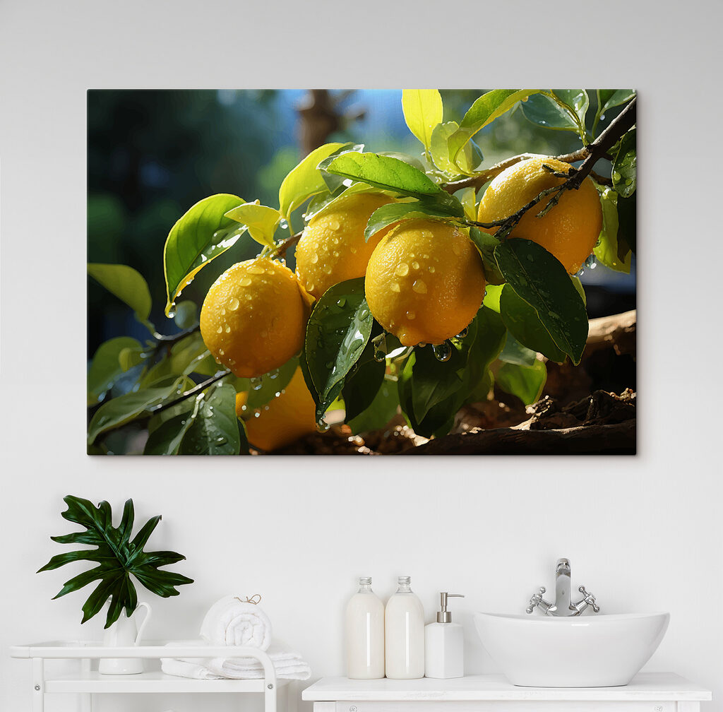 Limones bajo el sol en un interior