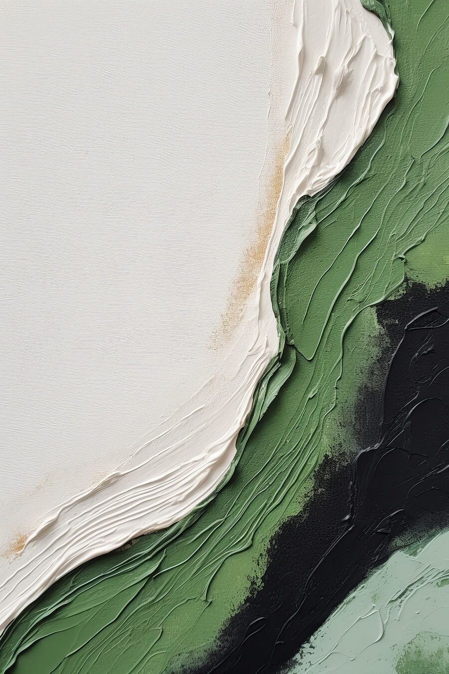Borde verde sobre blanco — diseño completo