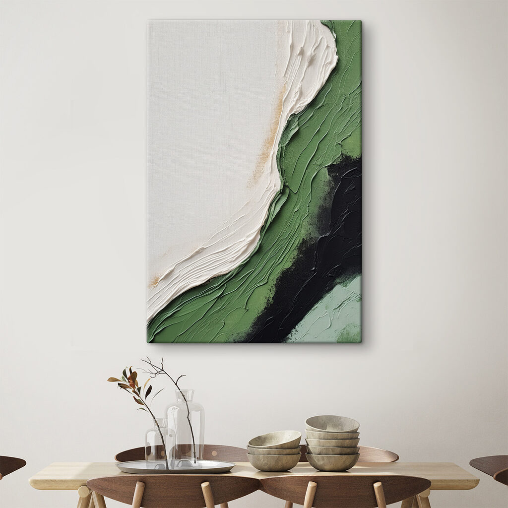 Borde verde sobre blanco — interior 1