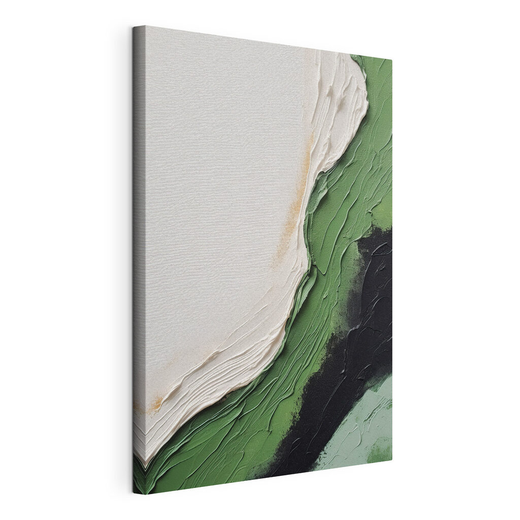 Borde verde sobre blanco — vista del producto